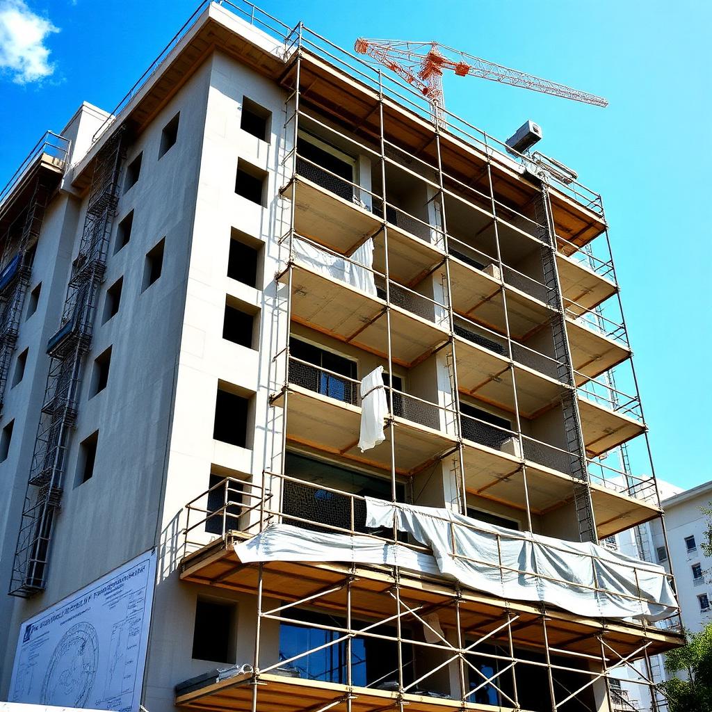 Obra em construção civil no Rio de Janeiro