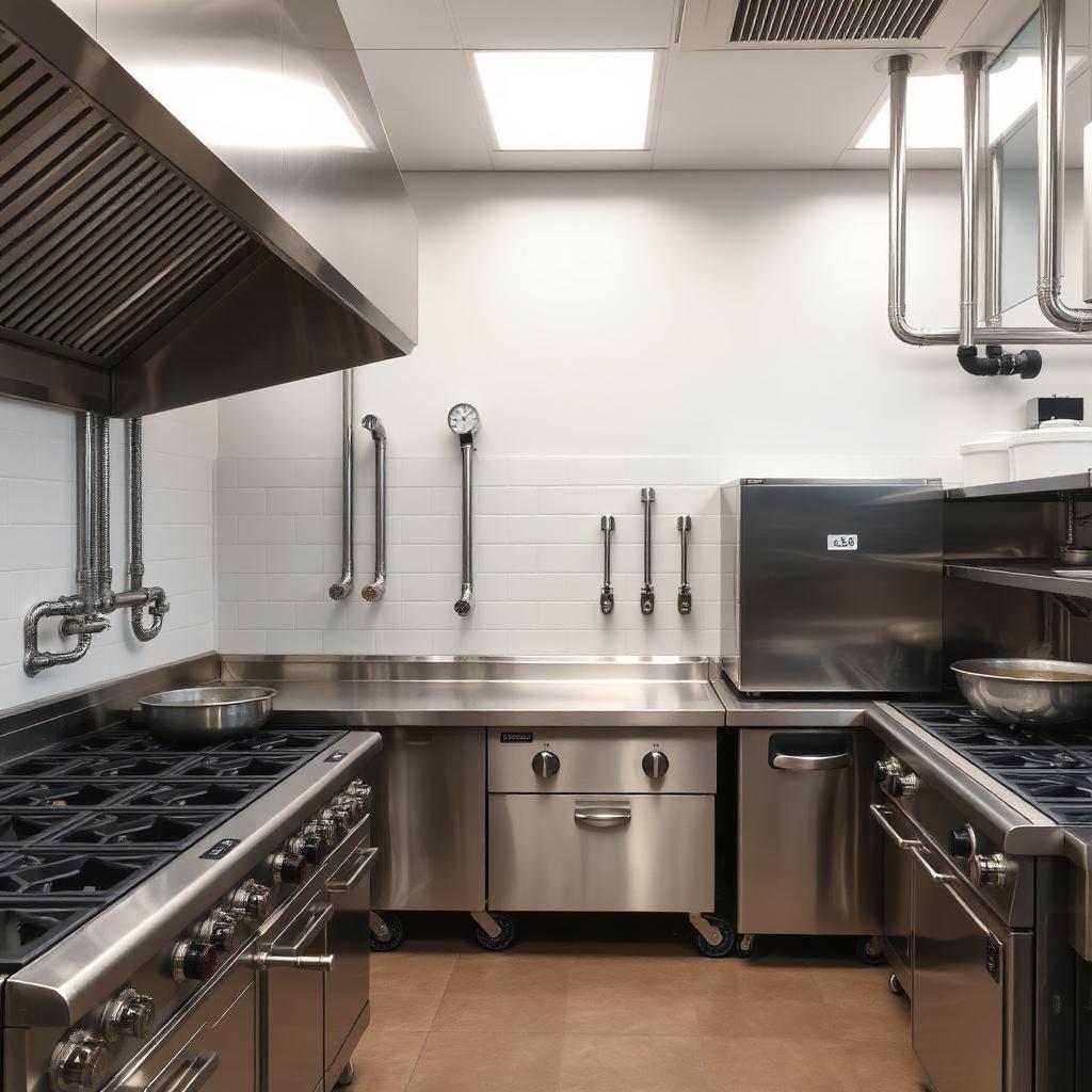 Instalação de gás em cozinha comercial